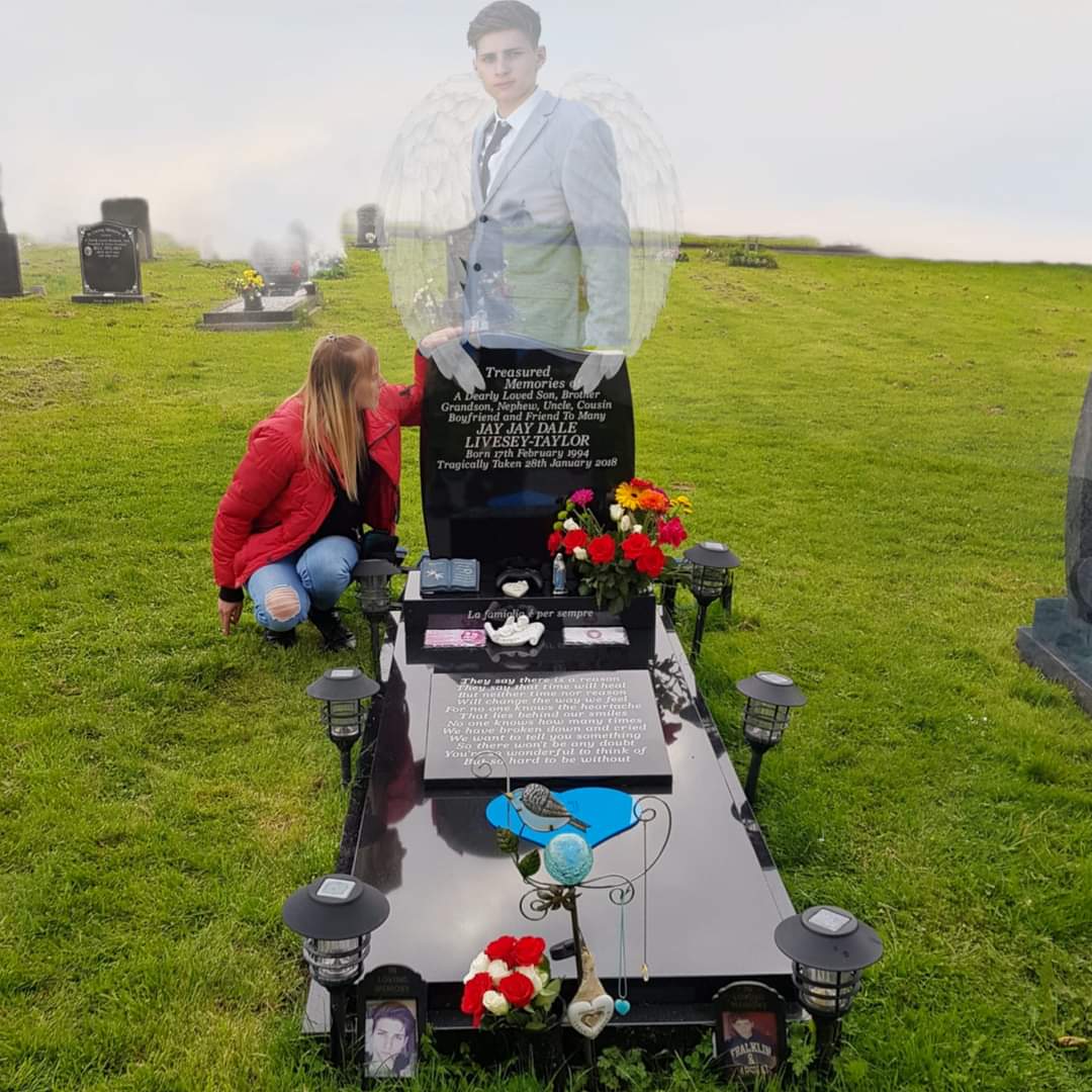 JayJay at cemetery